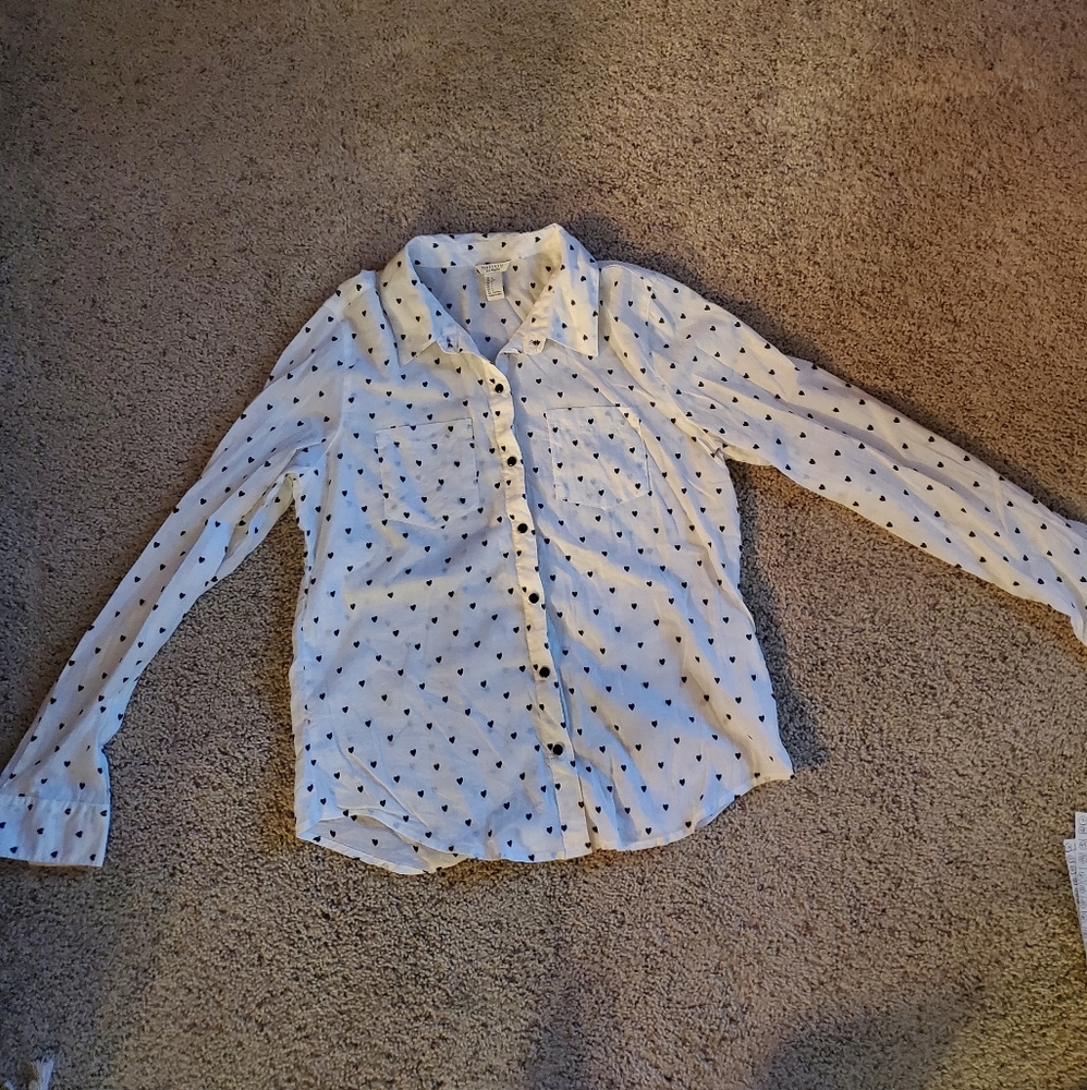 Forever 21 Los Angeles Heart Button Down